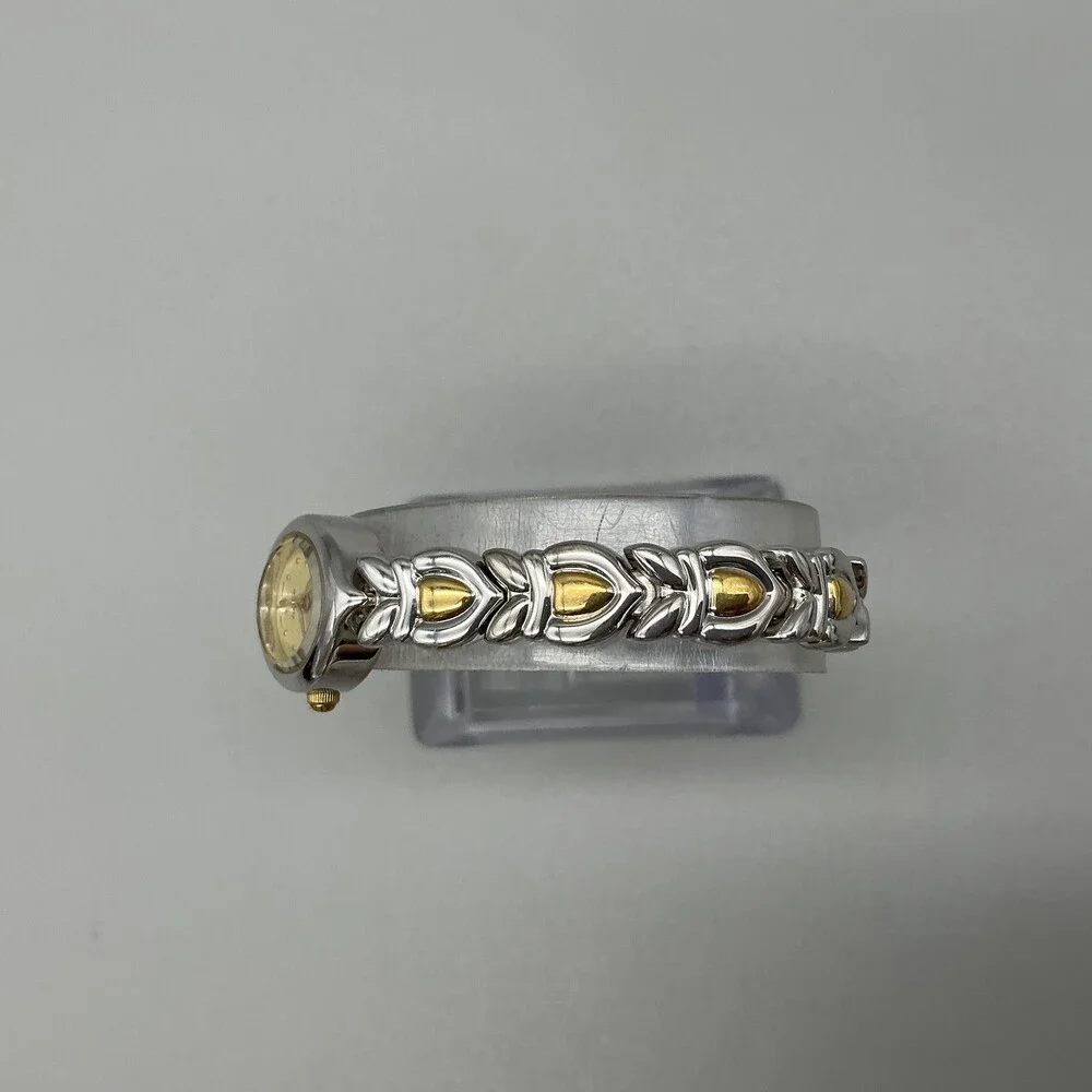 Elgin ELA259 Womens Watch 16mm Champagne Dial Silver Tone New Battery 7